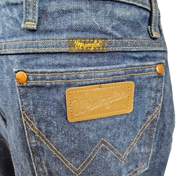 Vintage Wrangler Straight‎ Leg Dark Wash Denim Jeans Men's Size 36x33 - Picture 8 of 12